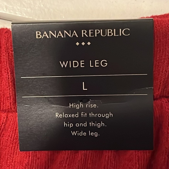 Banana Republic women’s wide leg pants Size Large Color Red - Picture 4 of 8